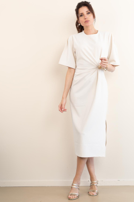 Second Female |  Stretch dress with smocked detail Liana | natural 