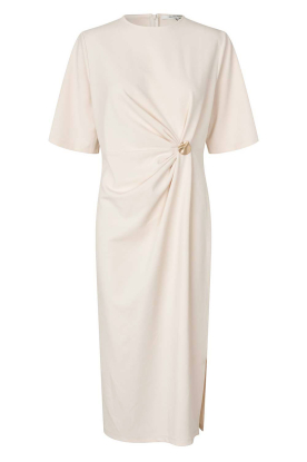 Second Female |  Stretch dress with smocked detail Liana | natural 