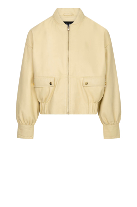Ibana |  Leather bomber jacket Jackes | yellow 