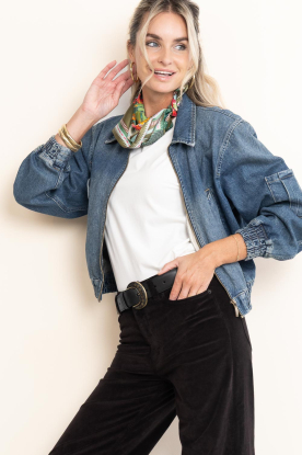Ibana |  Cropped denim bomber jacket Joseph | blue 