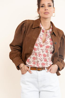 Maison Hotel |  Blouse with print Mary | pink 