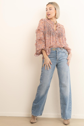 Look Blouse with print and ruffles Cosima