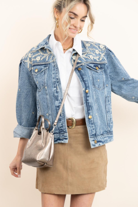 Maison Hotel |  Denim jacket with embroidery Loretta | blue 