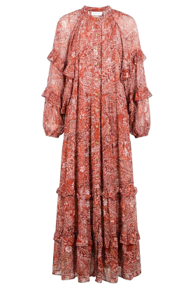 Maison Hotel | Maxi-jurk met print Paquita | rood 