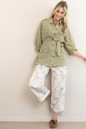 Maison Hotel |  Pants with print Lirio | pink 