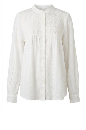 Maison Hotel |  Blouse with embroidery Paoli | white 