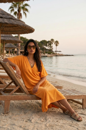 Speezys |  Terry kaftan Evy | yellow 