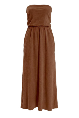 Speezys |  Terry strapless maxi dress Fien | brown 