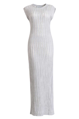 IRO |  Maxi dress with mesh lines Urielle | grey 