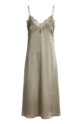 IRO |  Satin dress with lace details Bailar | green 