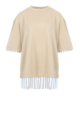 March23 |  Sweater with striped detail Secret | beige 