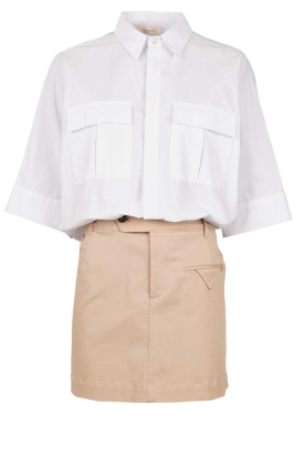 March23 |  Poplin mini dress Pulse | beige 