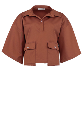 March23 |  Cropped poplin top Nox | orange 