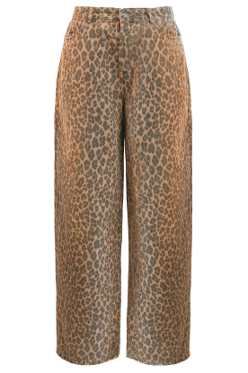 Est'Seven |  Wide leg jeans with leopard print Evi | animal print 