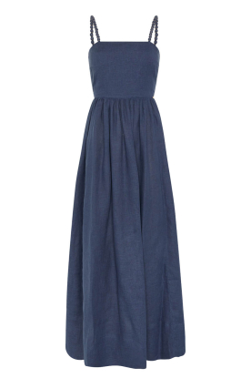 Mr Mood |  Linen maxi dress Mrs Grace | dark blue 