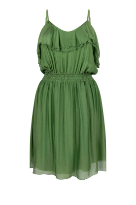 Aaiko |  Mini dress with ruffles Callisto | green 