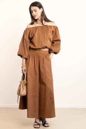 Aaiko |  Midi skirt Rixt | brown 