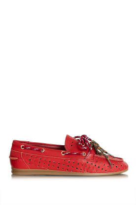 Toral |  Leather openwork loafers Kimana | red 