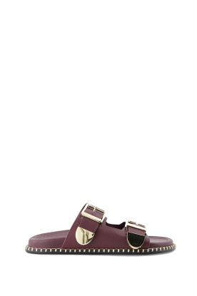 Toral |  Leather sandals with buckles Hidra | brown 