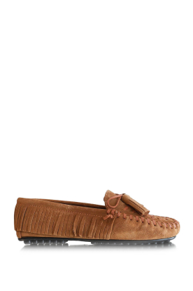 Toral |  Suede loafers with fringes Momo | camel 