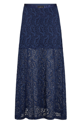 Haute L'Amitié |  Stretch lace maxi skirt Summer | dark blue 
