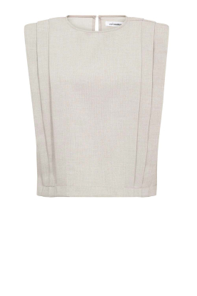 Co'Couture |  Top with folds Mava | beige 