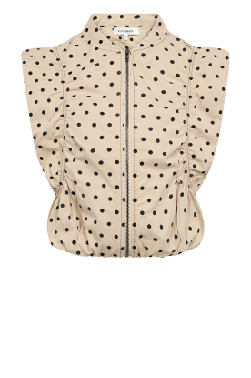 Co'Couture |  Waistcoat with polkadots Diddi | natural 