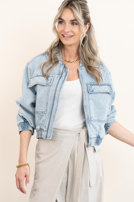 Co'Couture |  Denim bomber jacket Arona | blue 
