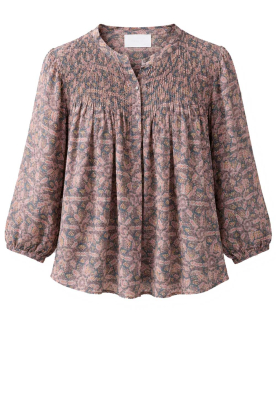 ba&sh |  Blouse with print Tazio | dark blue 