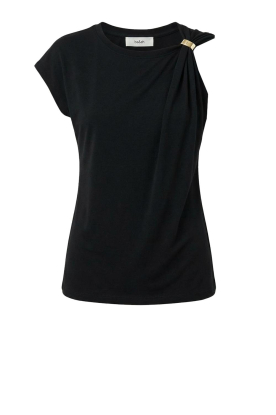 ba&sh | One-shoulder T-shirt Allia | zwart 