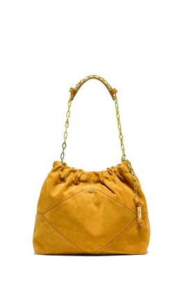 ba&sh |  Leather shoulder bag June | yellow 