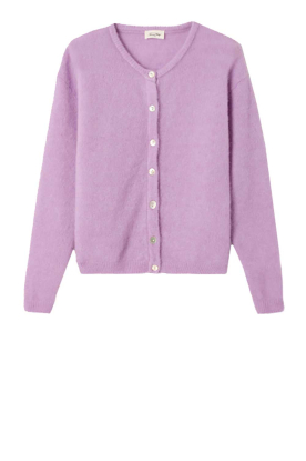American Vintage |  Soft alpaca cardigan Vitow | purple 