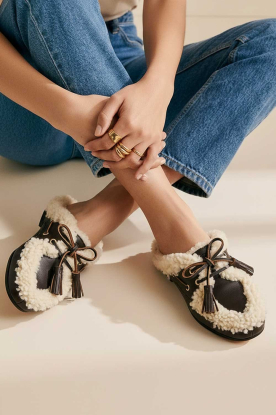 Toral |  Leather loafers with fringes Killian | brown 