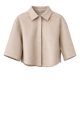 Alter Ego |  Leather blouse Mila | natural 