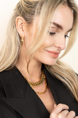 Little Soho |  Bold chain necklace Pleun | gold 