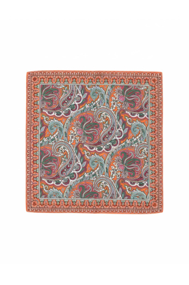 Little Soho |  Shawl with print Paisley | orange 