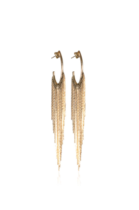 Little Soho |  Earrings String Hoop | gold 
