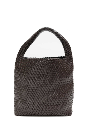 BOW19 |  Braided faux leather shopper Mia Large | brown 