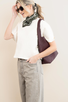 BOW19 |  Scarf with print Paisley | green 