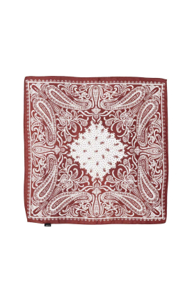 BOW19 |  Scarf with print Paisley | burgundy 