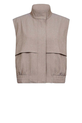 Co'Couture |  Sleeveless waistcoat Marlo | taupe 