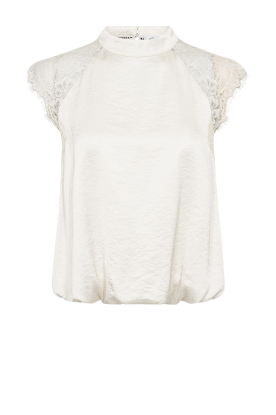 Co'Couture |  Balloon top with lace details Idun | natural 
