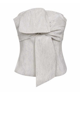 Co'Couture |  Metallic tube top Bia | silver 
