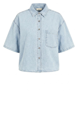 American Vintage |  Cropped denim blouse Paybou | blue 