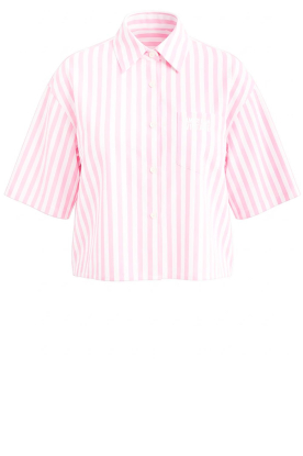 American Vintage |  Cropped striped blouse Vextown | pink 