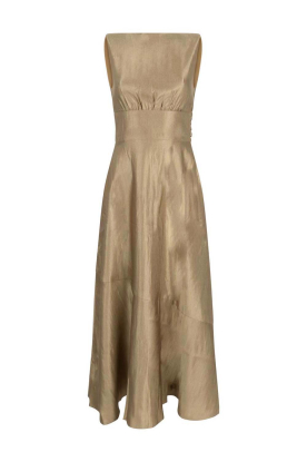 Aaiko |  Shiny midi dress Michelle | green 