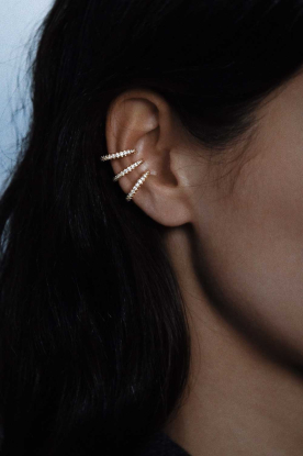 Billion Avenue |  14-carat gold-plated earcuff Ivy Trio | gold 