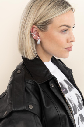 Billion Avenue |  Rhodium-plated earcuff Ivy Trio | silver 