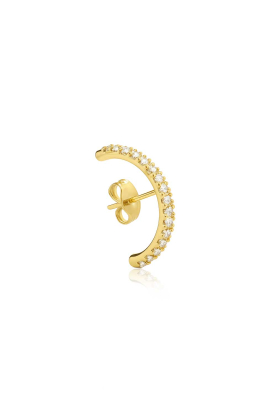 Billion Avenue |  14-carat gold-plated earring Hug Diamond | gold 