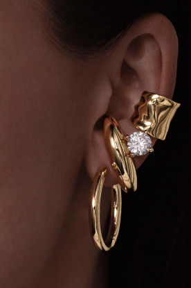 Billion Avenue |  14-carat gold-plated earring Vif | gold 